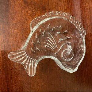 Vintage Pressed Glass Fish-Shaped Serving Dish